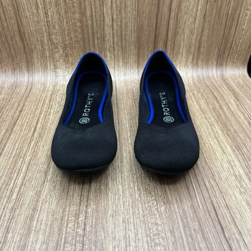 Rothy's THE FLAT Black Travel Casual Ballet Flats‎ Size 9 shoes